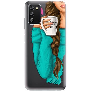iSaprio My Coffe and Brunette Girl pro Samsung Galaxy A03s (coffbru-TPU3-A03s)