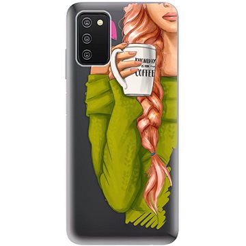 iSaprio My Coffe and Redhead Girl pro Samsung Galaxy A03s (coffread-TPU3-A03s)