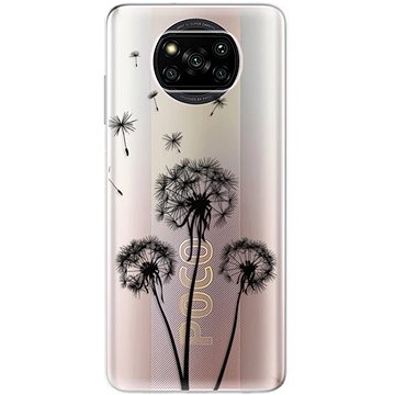 iSaprio Three Dandelions pro black pro Xiaomi Poco X3 Pro / X3 NFC (danbl-TPU3-pX3pro)