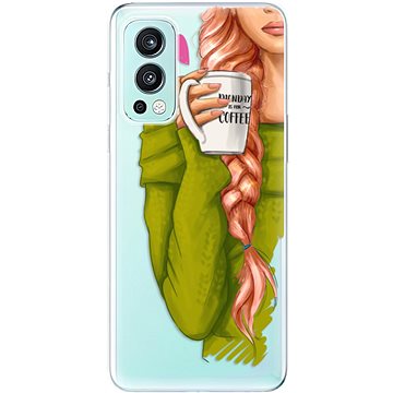 iSaprio My Coffe and Redhead Girl pro OnePlus Nord 2 5G (coffread-TPU3-opN2-5G)