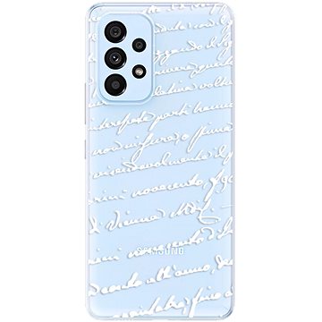 iSaprio Handwriting 01 - white pro Samsung Galaxy A73 5G (hawri01w-TPU3-A73-5G)