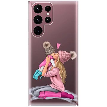 iSaprio Kissing Mom - Blond and Girl pro Samsung Galaxy S22 Ultra 5G (kmblogirl-TPU3-S22U-5G)