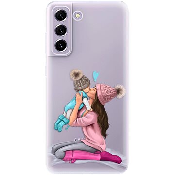 iSaprio Kissing Mom - Brunette and Boy pro Samsung Galaxy S21 FE 5G (kmbruboy-TPU3-S21FE)