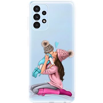 iSaprio Kissing Mom pro Brunette and Boy pro Samsung Galaxy A13 (kmbruboy-TPU3-A13)