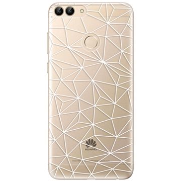iSaprio Abstract Triangles 03 - white pro Huawei P Smart (trian03w-TPU3_Psmart)