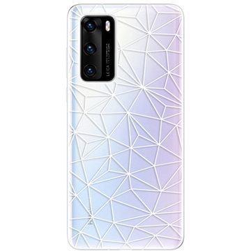 iSaprio Abstract Triangles 03 - white pro Huawei P40 (trian03w-TPU3_P40)