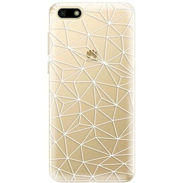 iSaprio Abstract Triangles 03 - white pro Huawei Y5 2018 (trian03w-TPU2-Y5-2018)