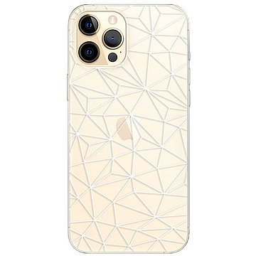 iSaprio Abstract Triangles 03 - white pro iPhone 12 Pro (trian03w-TPU3-i12p)