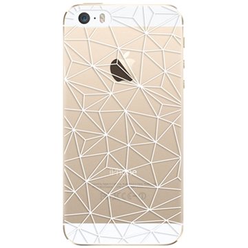 iSaprio Abstract Triangles 03 - white pro iPhone 5/5S/SE (trian03w-TPU2_i5)