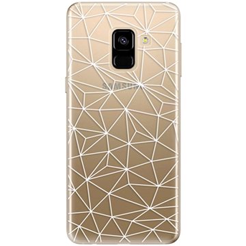 iSaprio Abstract Triangles 03 - white pro Samsung Galaxy A8 2018 (trian03w-TPU2-A8-2018)