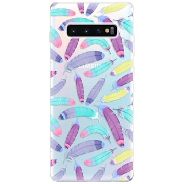 iSaprio Feather Pattern 01 pro Samsung Galaxy S10+ (featpatt01-TPU-gS10p)
