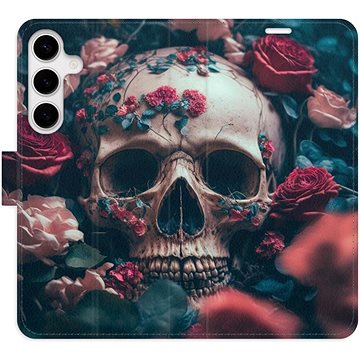 iSaprio flip pouzdro Skull in Roses 02 pro Samsung Galaxy S24+