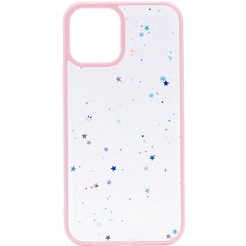iWill Clear Glitter Star Phone Case pro iPhone 12 Pink (DIP888-2)