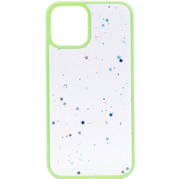 iWill Clear Glitter Star Phone Case pro iPhone 12 Green (DIP888-25)