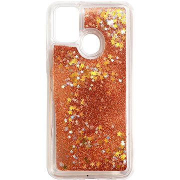 iWill Glitter Liquid Star Case pro Samsung Galaxy M21 Rose Gold