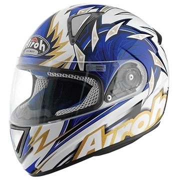 AIROH LEOX RIGHT LXR18 - integrální modrá helma (motonad01905)