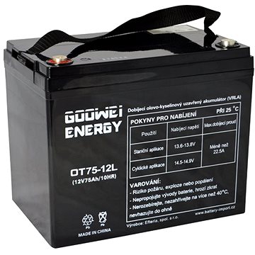 GOOWEI ENERGY OTL75-12, baterie 12V, 75Ah, DEEP CYCLE (OTL75-12)