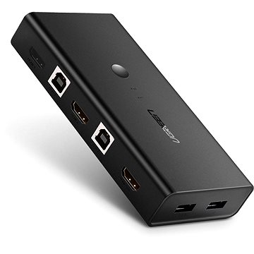 Ugreen 2 In 1 Out HDMI + USB-B + USB-A KVM Switch Black (50744)
