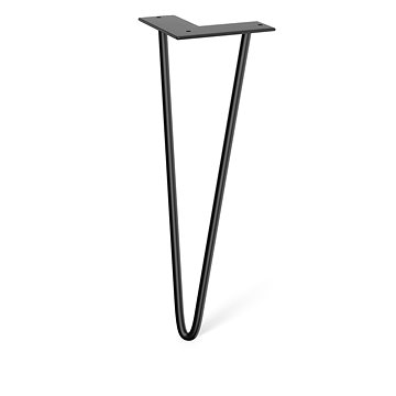 Walteco Nábytková noha Hairpin, výška 406 mm, 2ramenná, černá (50527)