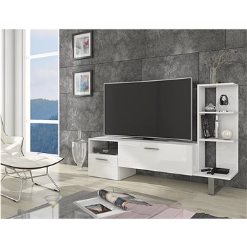 TV stolek BEST bílý lesk (5904804515867)