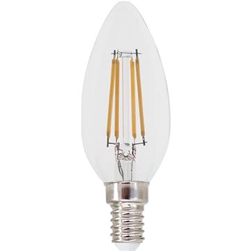 LED Filament Candle žárovka čirá C35 4W/230V/E14/2700K/480Lm/360° (FLAM4WW)