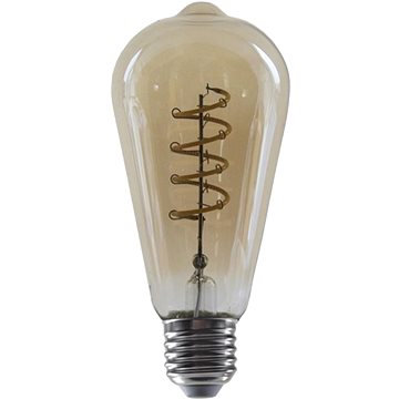 LED Spiral Filament žárovka Amber ST64 4W/230V/E27/1800K/270Lm/360°/Dim (CONDI4WWSDIMAM)