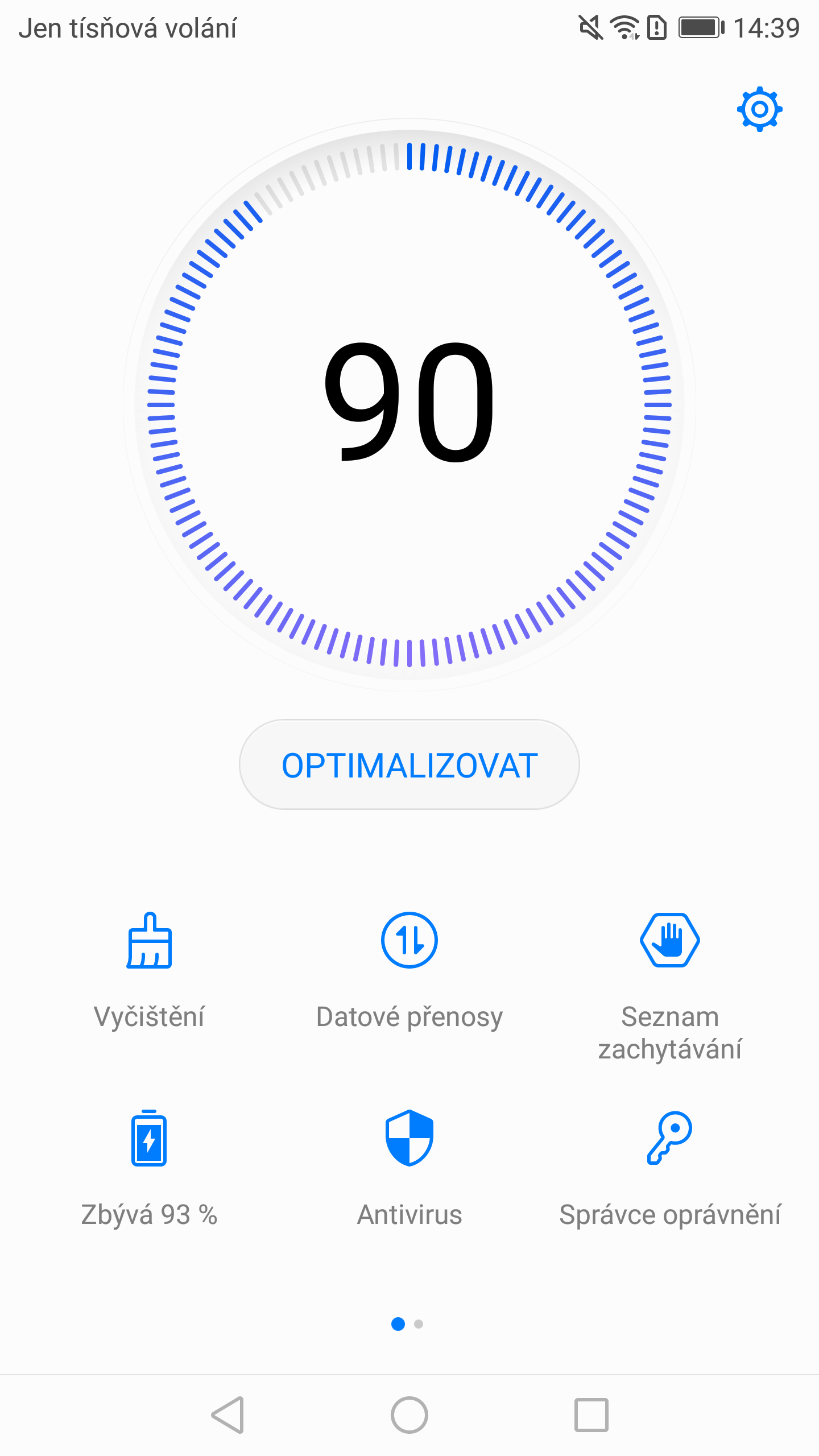 Honor 8 Pro, správce telefonu