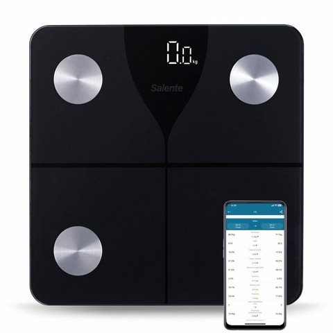 Salente SlimFit, osobní fitness Bluetooth váha, černá