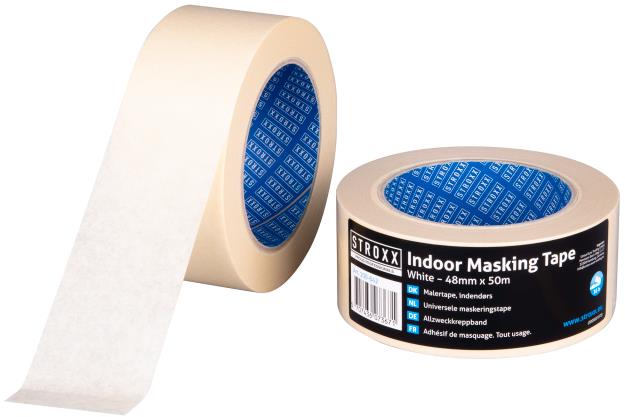 STROXX Krepová lepící páska krémově bílá 48 mm × 50 m