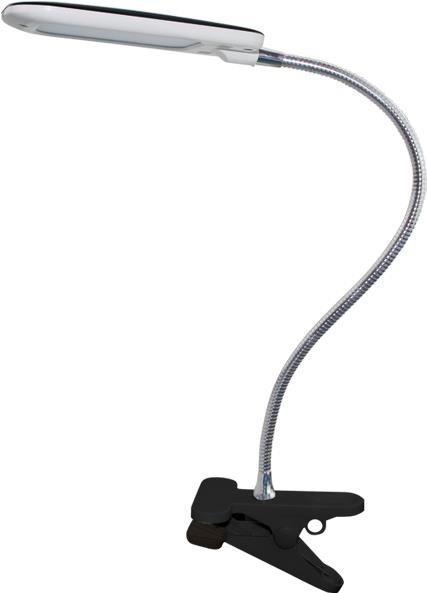 LED stolní lampička s vypínačem a klipem BAZ 5W/230V/4000K/340Lm/120°/IP20, černá