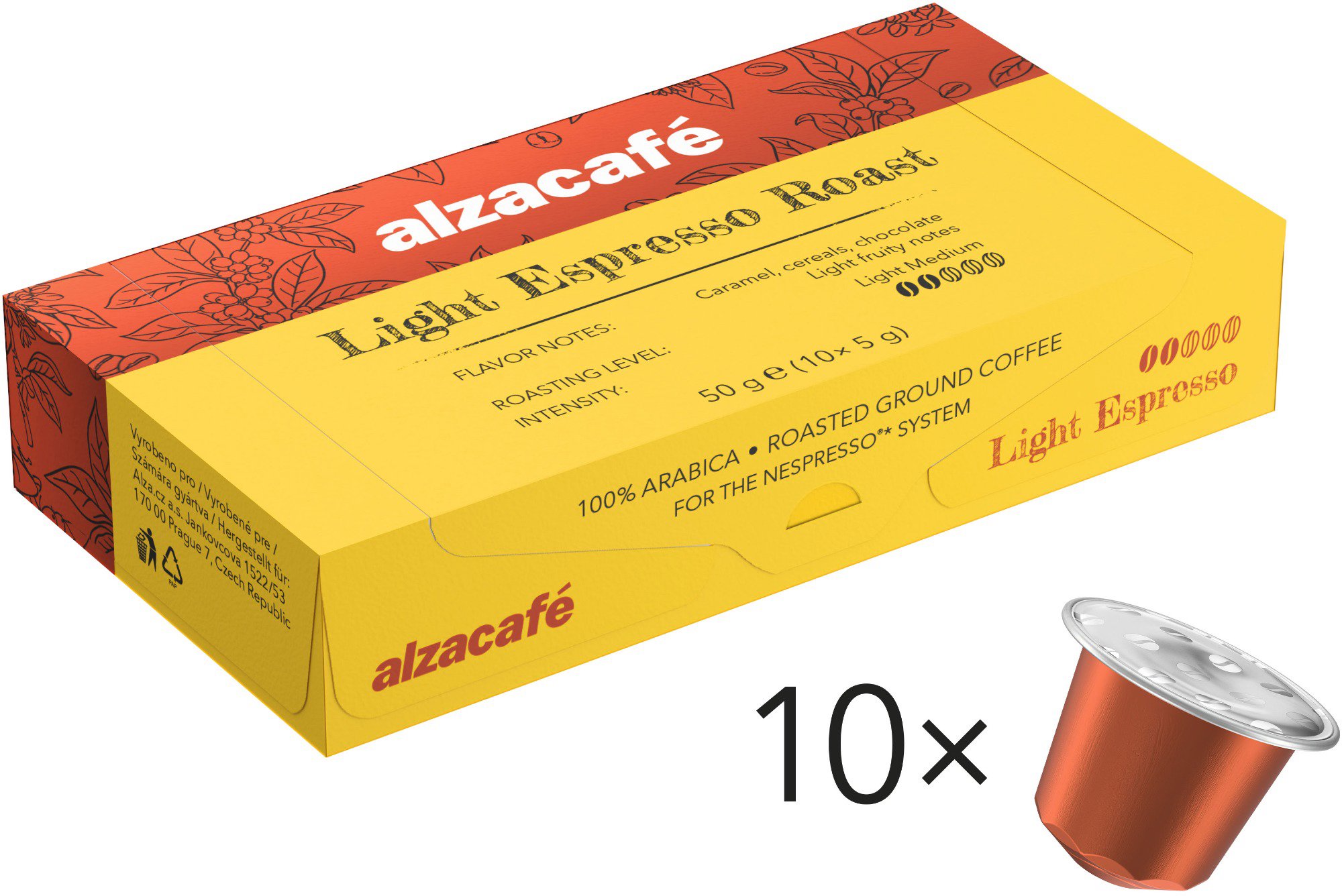 AlzaCafé Light Espresso Roast, 10 kapslí