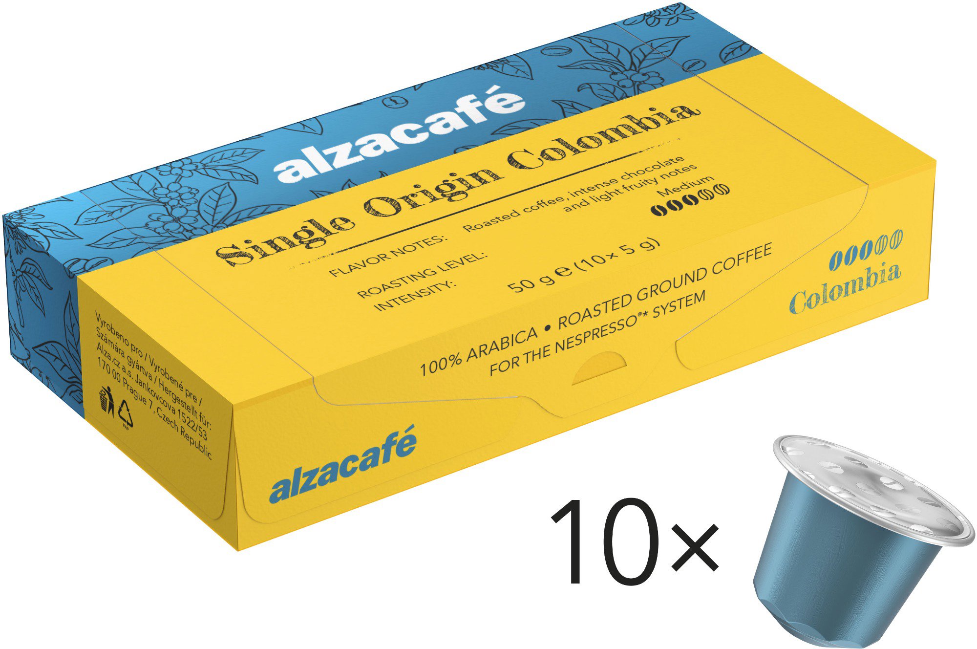 AlzaCafé Single Origin Colombia Medium Roast, 10 kapslí