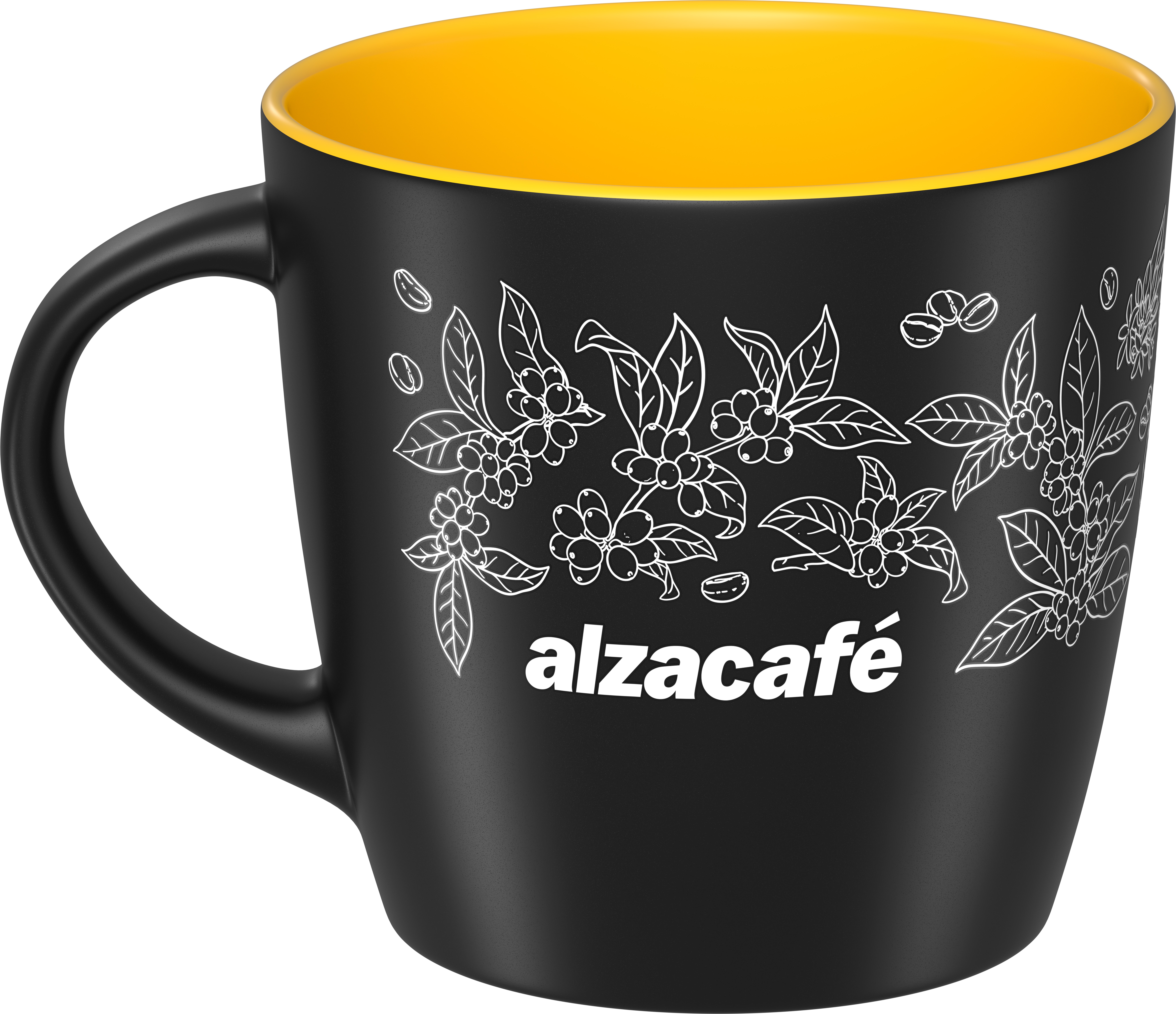 AlzaCafé Hrnek keramický černý 320 ml
