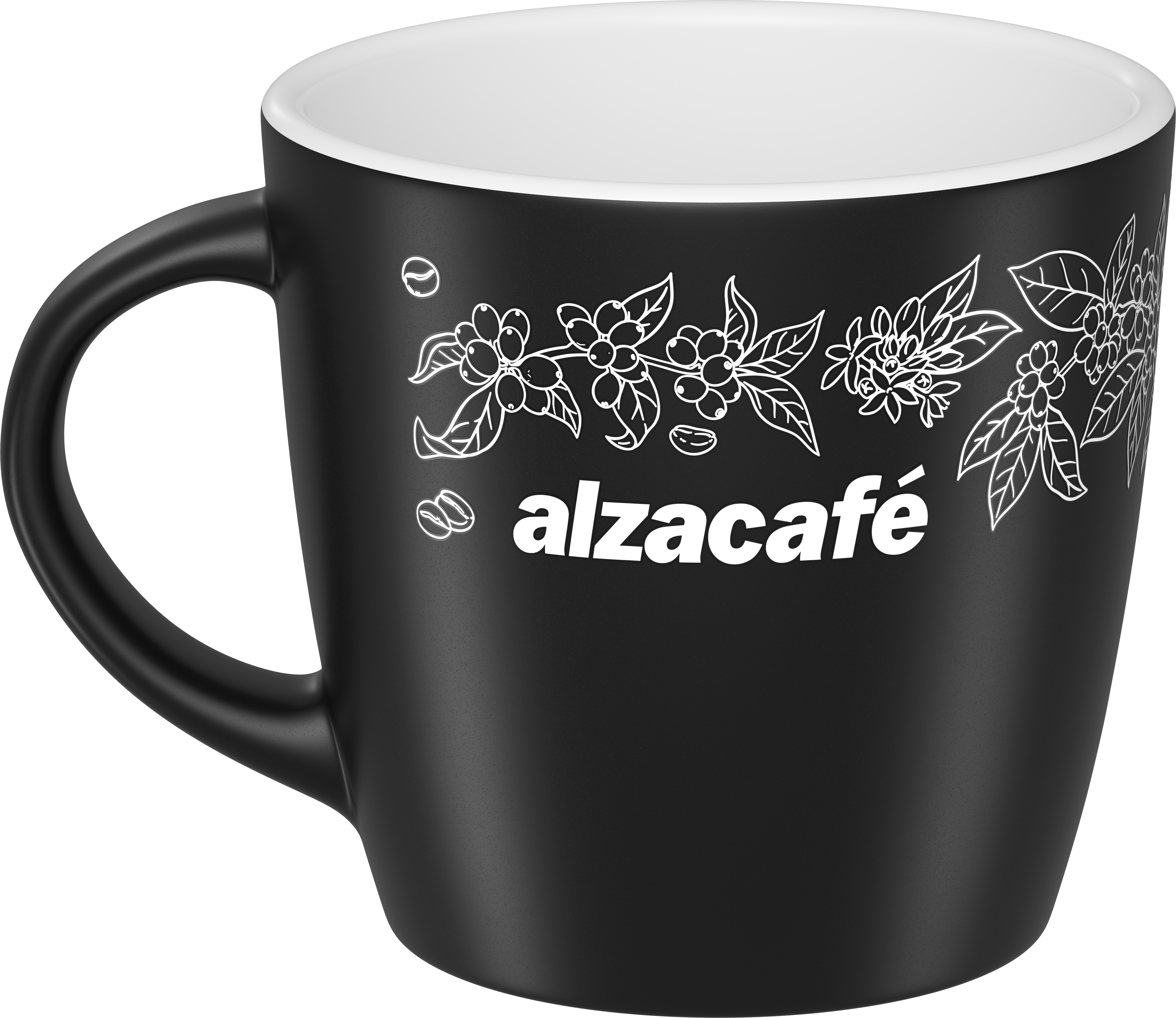 AlzaCafé Hrnek keramický espresso černý 100 ml