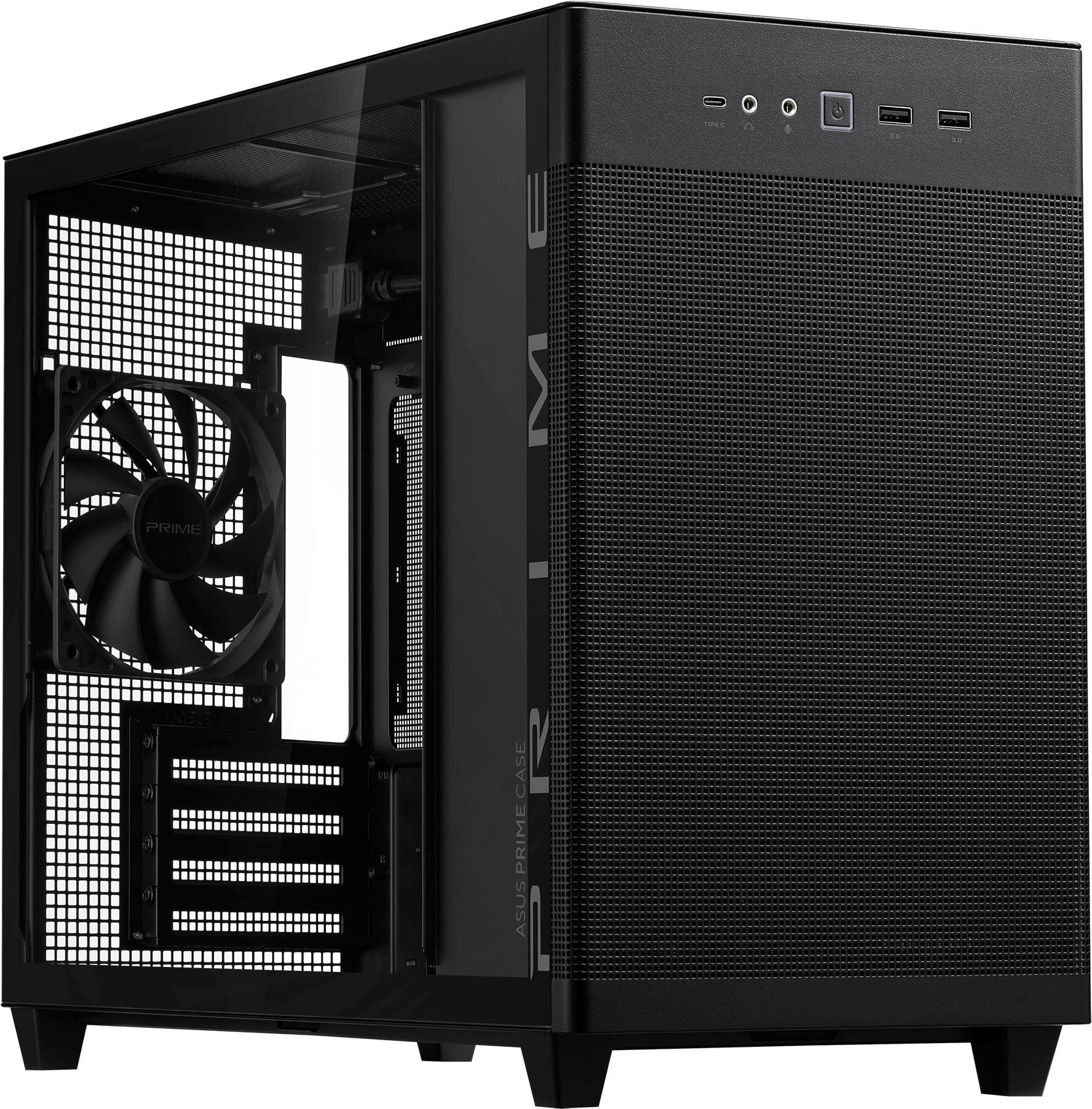 ASUS Prime AP201 Tempered Glass Black