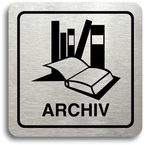 Accept Piktogram "archiv" (80 × 80 mm) (stříbrná tabulka - černý tisk)