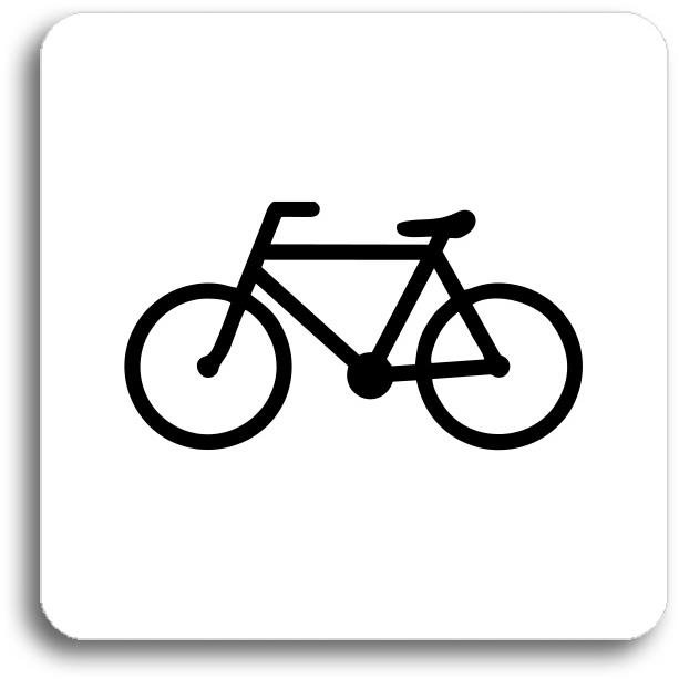 Accept Piktogram "bicykl" (80 × 80 mm) (bílá tabulka - černý tisk bez rámečku)