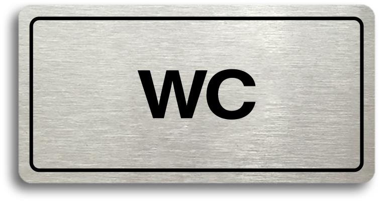 Accept Piktogram "WC" (160 × 80 mm) (stříbrná tabulka - černý tisk)