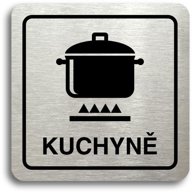 Accept Piktogram "kuchyně II" (80 × 80 mm) (stříbrná tabulka - černý tisk)
