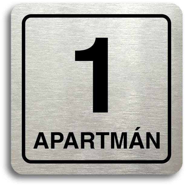 Accept Piktogram "1 apartmán" (80 × 80 mm) (stříbrná tabulka - černý tisk)