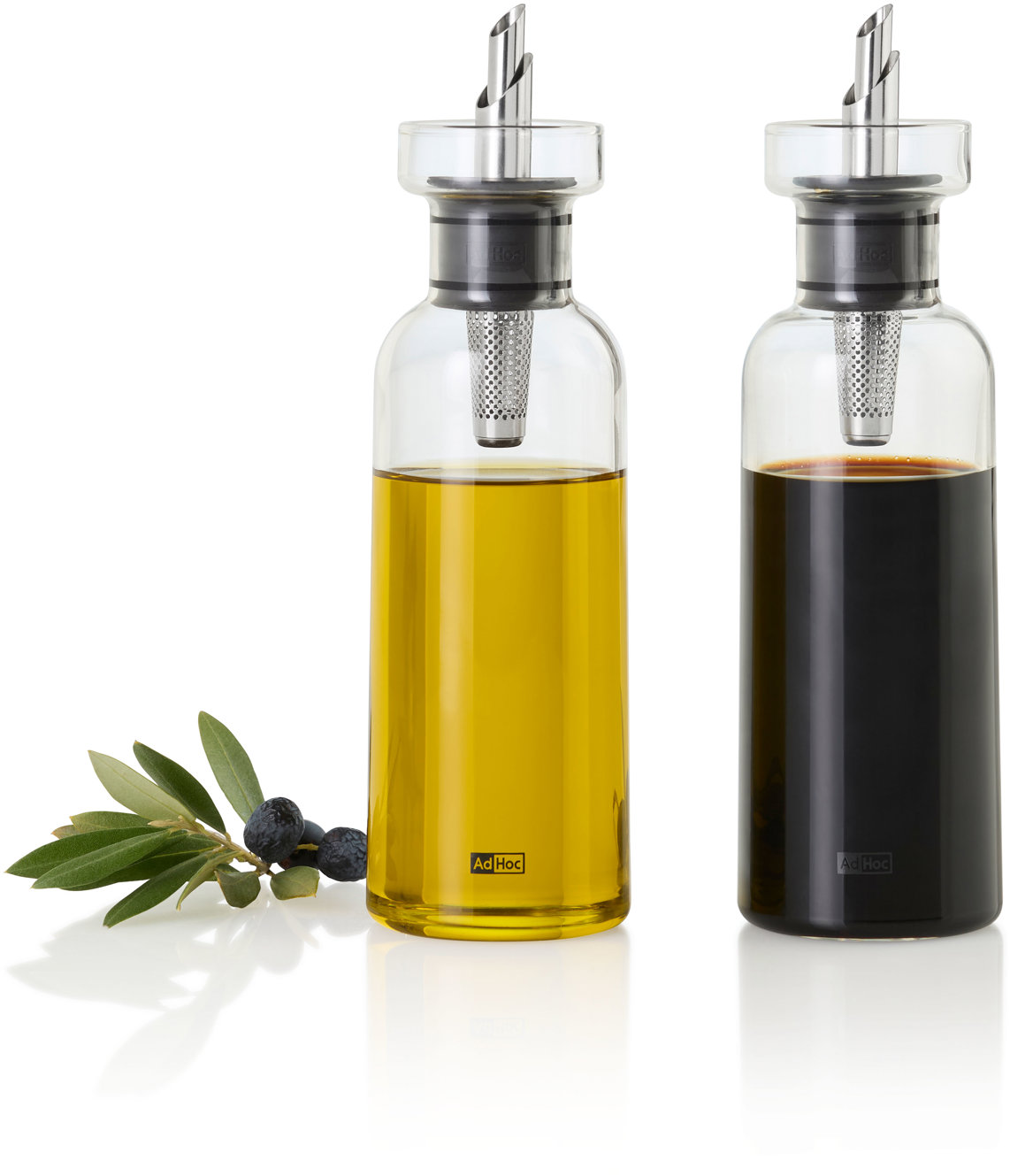 AdHoc Dávkovač na oleje/ocet sada 2 ks AromaPour PreciseFlow 300 ml čiré
