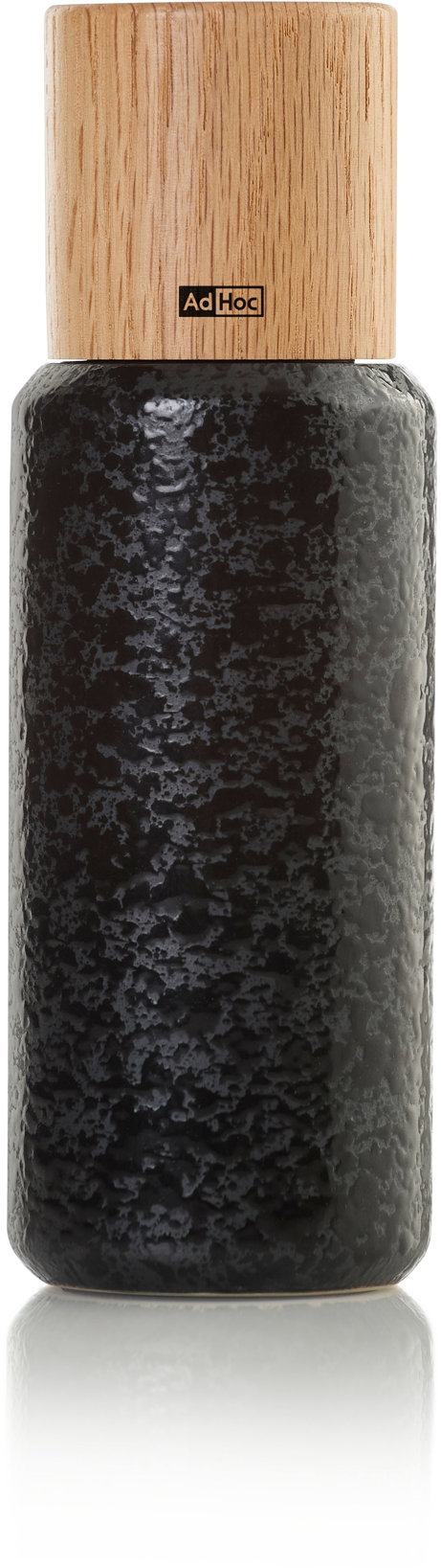 AdHoc Mlýnek na sůl nebo pepř jasan/keramika Yara, černý 18 cm