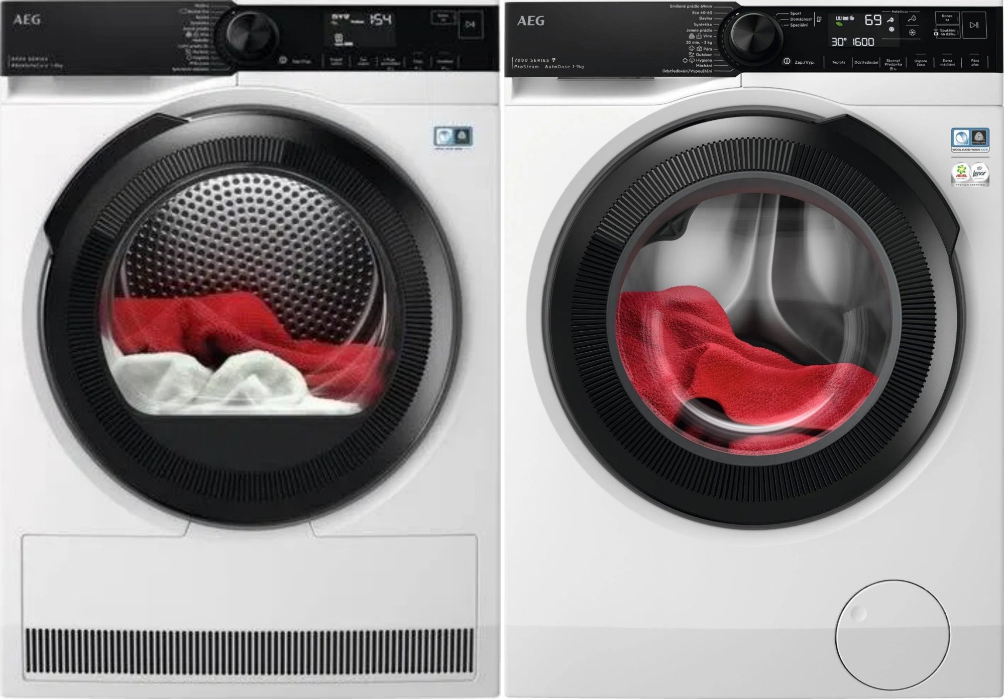 AEG 7000 ProSteam® AutoDose LFR73964AC + AEG 8000 AbsoluteCare® Plus TR838A4C