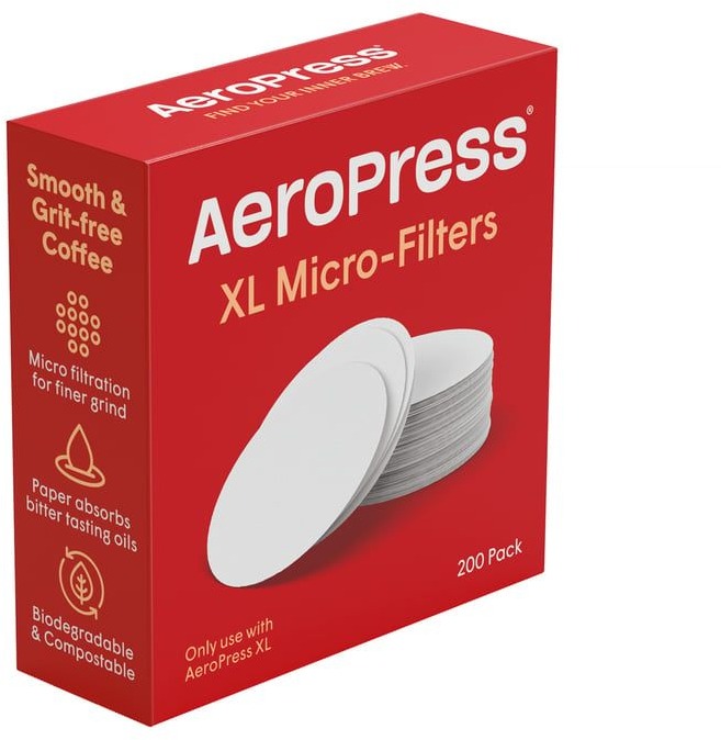AeroPress XL papírové filtry pro kávovar, 200 ks