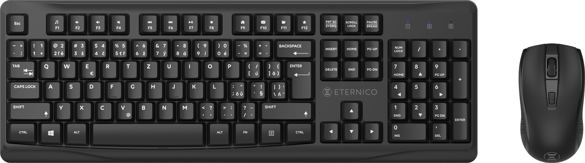 Eternico Essential Wireless set KS4010 černý - CZ/SK