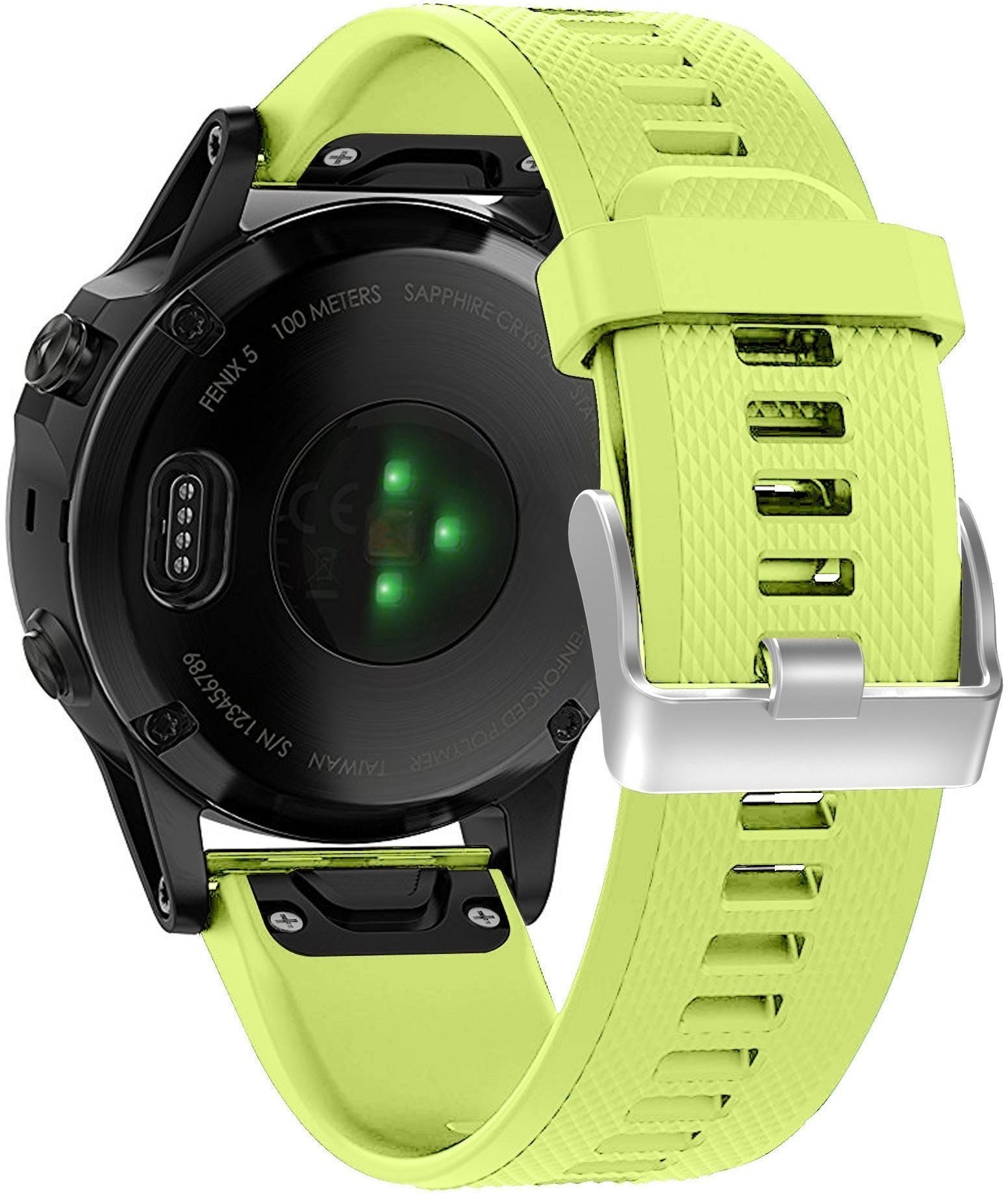 Eternico Essential pro Garmin QuickFit 22mm limetkový