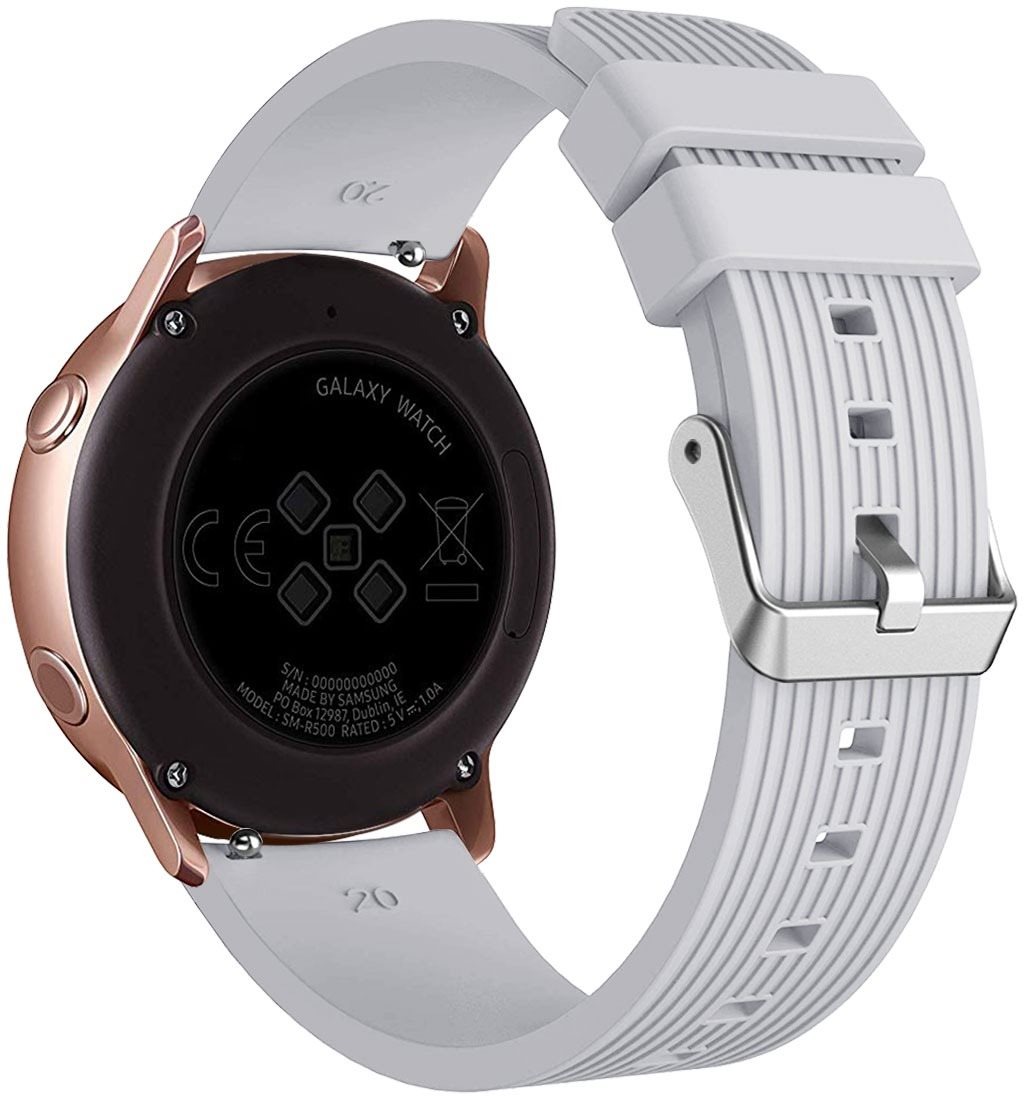 Eternico Essential Vertical Grain Silver Buckle universal Quick Release 20mm šedý