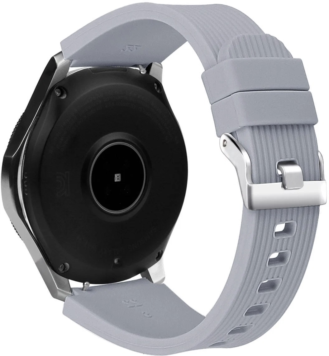 Eternico Essential Vertical Grain Silver Buckle universal Quick Release 22mm šedý