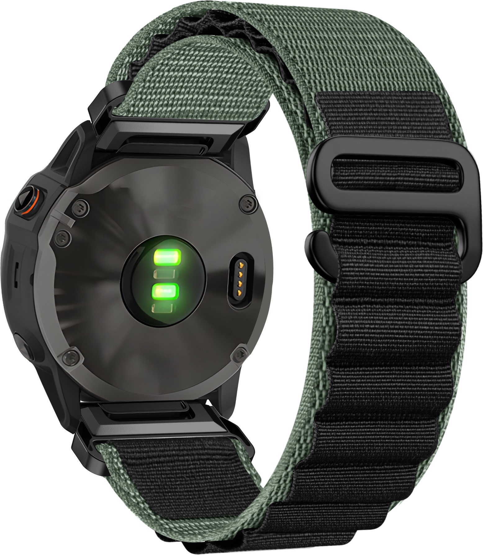 Eternico Alpine Look for Garmin QuickFit 22mm Olive Green