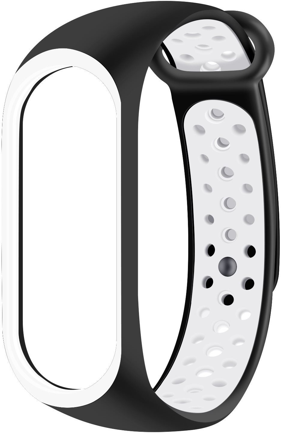 Eternico Sporty pro Xiaomi Mi band 5 / 6 / 7 solid black and white